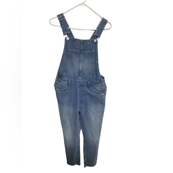PAIGE Sierra Overall in Lovesong | Distressed Denim Overalls Size 27 - Picture 2 of 7